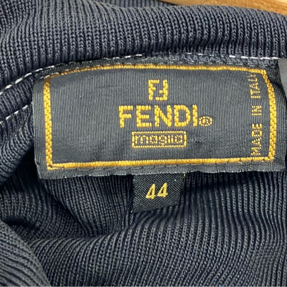 Fendi Charcoal Cardigan with Yellow Accents - Picture 3 of 5
